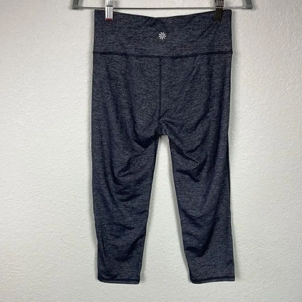 Athleta Chaturanga Capri Dark Gray Leggings Yoga Gym 212387-00 Sz S
